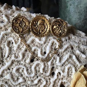 Vintage Gold Toned Bar Brooch